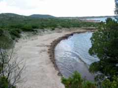 Première plage atteinte par le sentier littoral de Roccapina